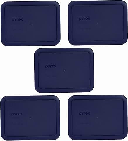 Set of 5 Blue Food Storage Lids for 3-Cup Containers
