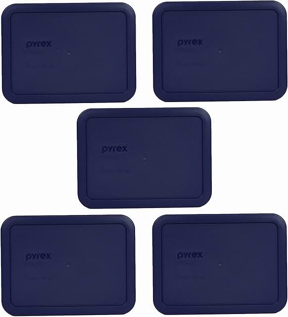 Set of 5 Blue Food Storage Lids for 3-Cup Containers