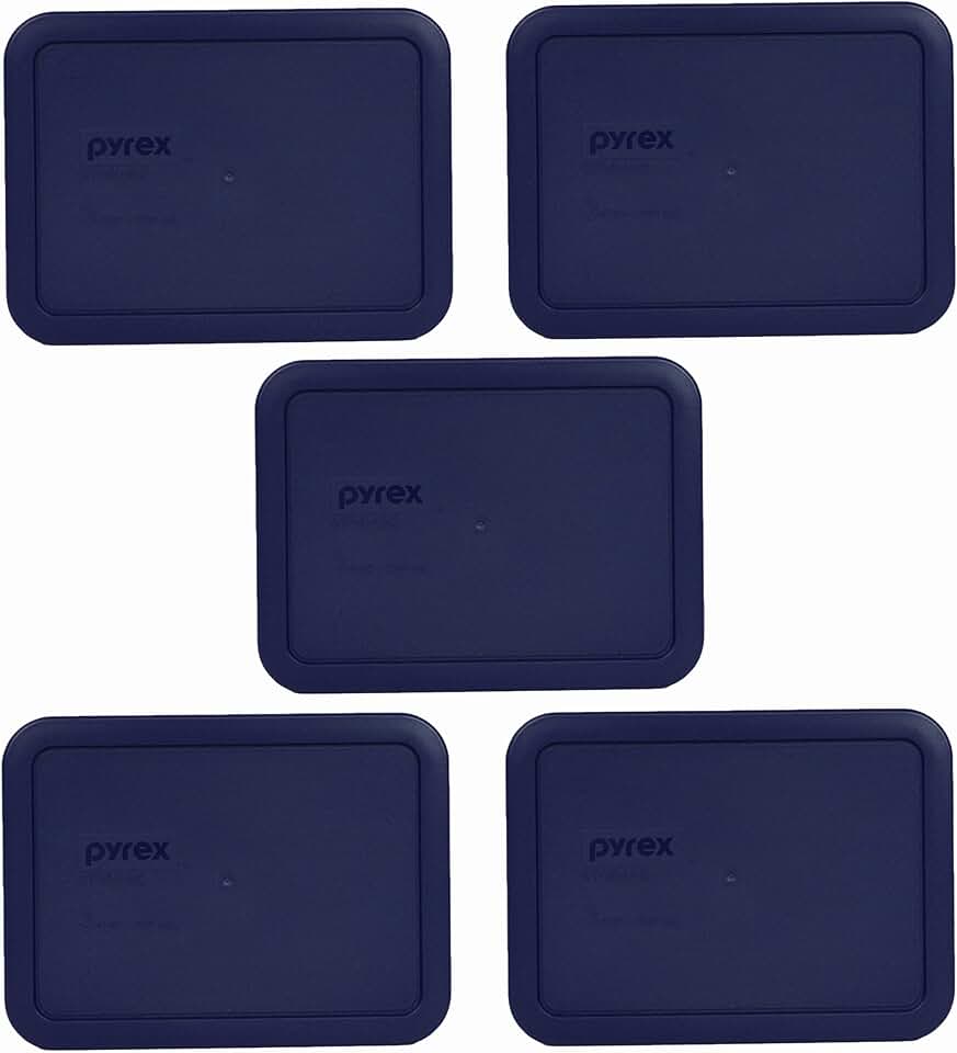 Set of 5 Blue Food Storage Lids for 3-Cup Containers