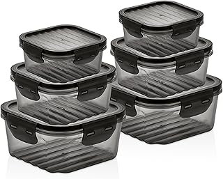 Six-piece airtight food storage container set
