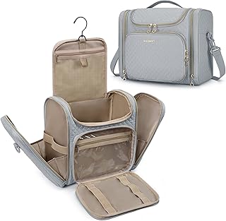 Large Water-Resistant Toiletry and Makeup Bag for Travel