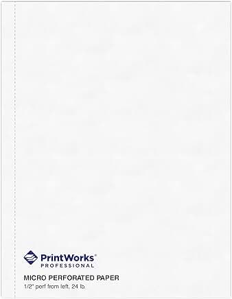 Vertical perforated paper for booklets and catalogs, 8.5" x 11"