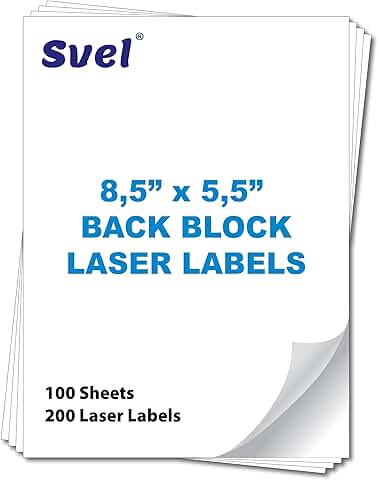 Opaque shipping labels, 5.5" x 8.5", 200 labels