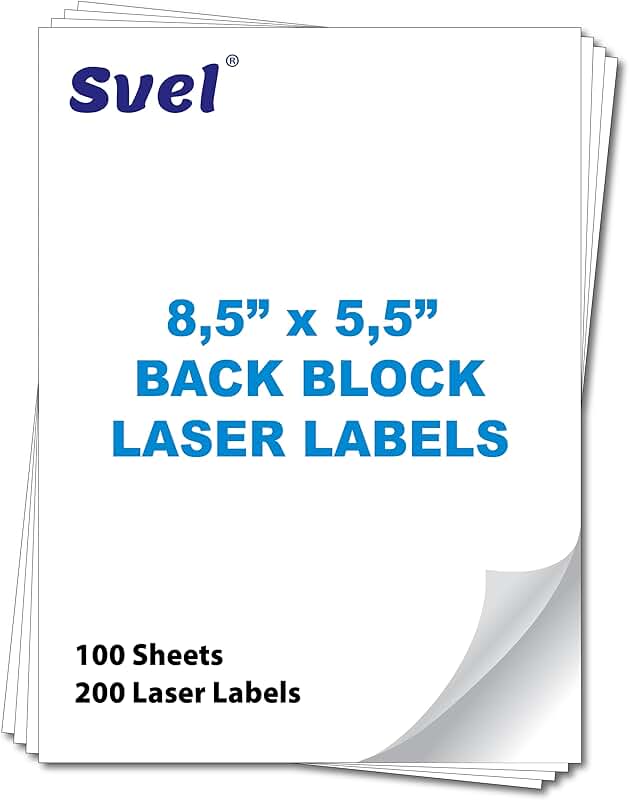 Opaque shipping labels, 5.5" x 8.5", 200 labels