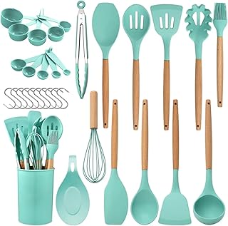 33-Piece Silicone Kitchen Utensil Set with Holder