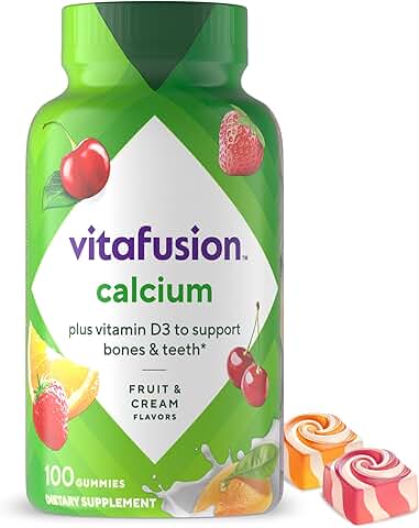 Chewable Calcium Gummy Vitamins for Bone and Teeth Support