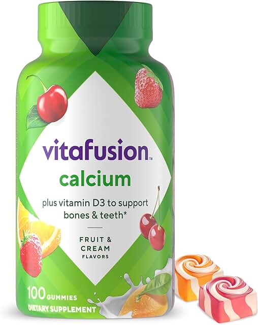 Chewable Calcium Gummy Vitamins for Bone and Teeth Support