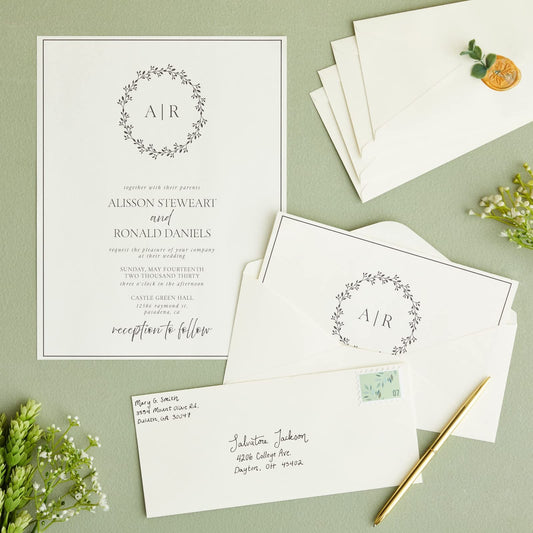 100-Piece Ivory Cotton Stationery and Envelope Set