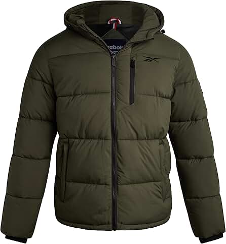 Men's Weather-Resistant Winter Puffer Jacket with Hood