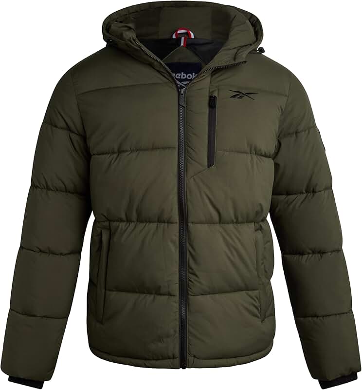 Men's Weather-Resistant Winter Puffer Jacket with Hood
