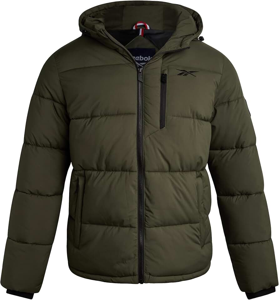 Men's Weather-Resistant Winter Puffer Jacket with Hood
