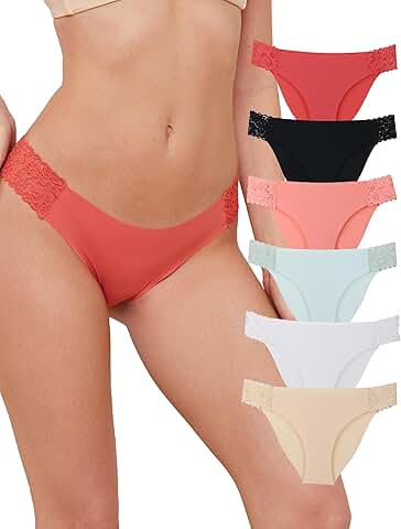 Six-pack seamless women's bikini underwear