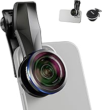 8mm Fisheye Lens with 220° Wide Angle and Phone Clip