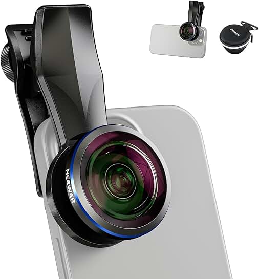 8mm Fisheye Lens with 220° Wide Angle and Phone Clip