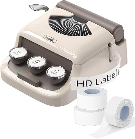 Portable Bluetooth Label Maker with 3 Tapes for Home and Office
