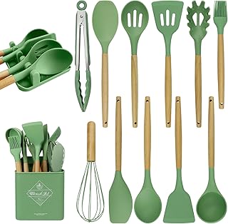 Silicone Cooking Utensils Set with Spatula and Tongs