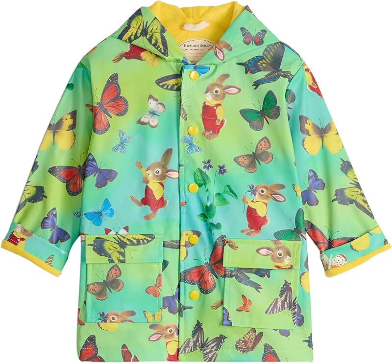 Unisex Baby Raincoat with Richard Scarry Print
