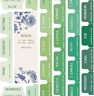 72 Laminated Bible Tabs for Easy Reading and Study