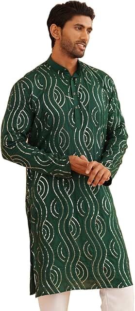 Men's Pure Cotton Grey Long Kurta Since 1958