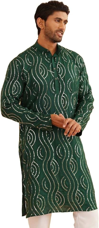 Men's Pure Cotton Grey Long Kurta Since 1958