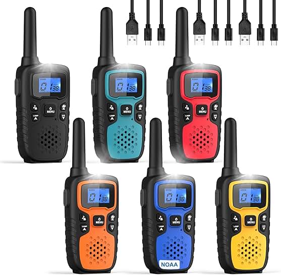 Long Range Rechargeable Walkie Talkies for Kids and Adults