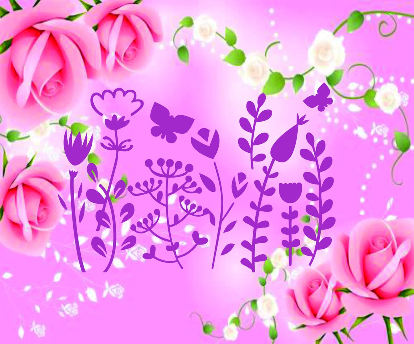 24 Pieces Flower Leaf Stencil Kit 8x6inch for Painting