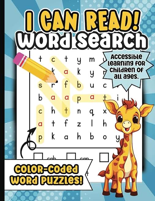 Color Coded Word Search Book for Kids with Short Vowel Words