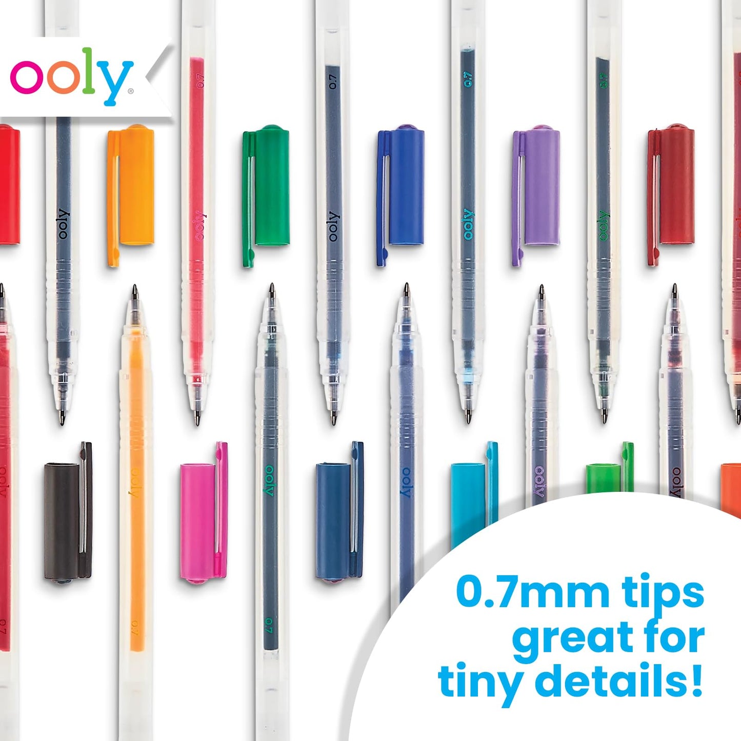 Set of 12 colorful gel pens for drawing and writing
