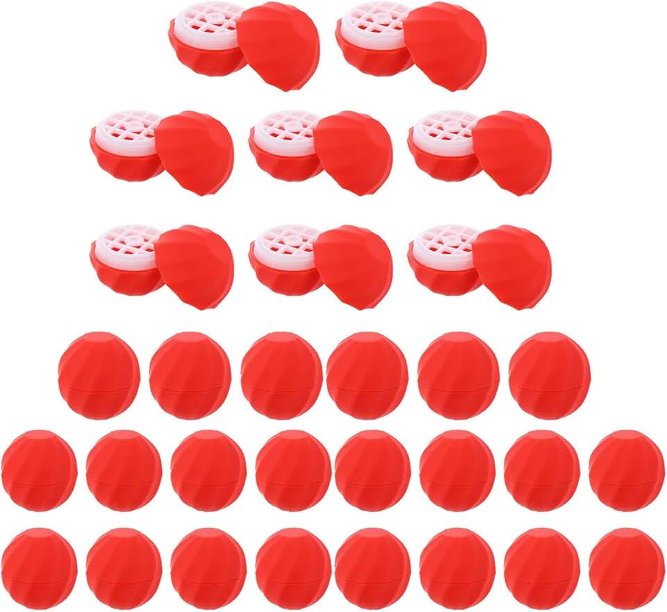 10 Refillable Spherical Lip Balm Containers for Travel
