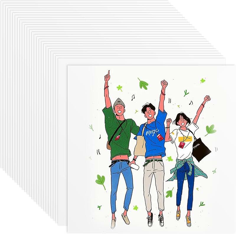 200 Sheets White 12x12 Cardstock, 250GSM, Blank