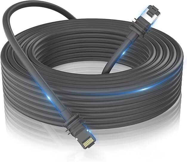 75FT Waterproof Ethernet Cable for Starlink Accessories