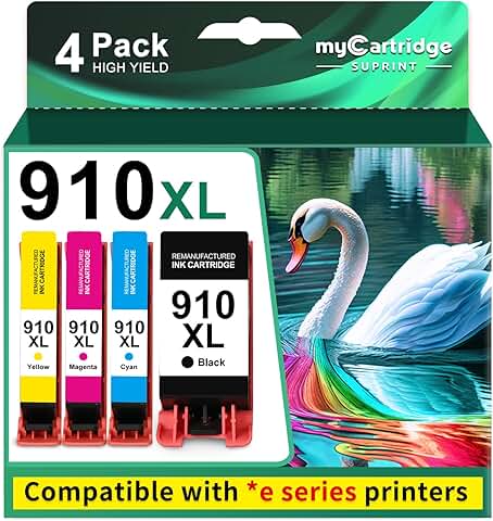 High-Yield Ink Cartridges for OfficeJet Printers (4 Pack)