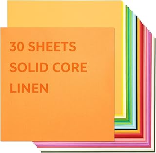 12x12 Inch Textured Solid Color Cardstock, 30 Colors