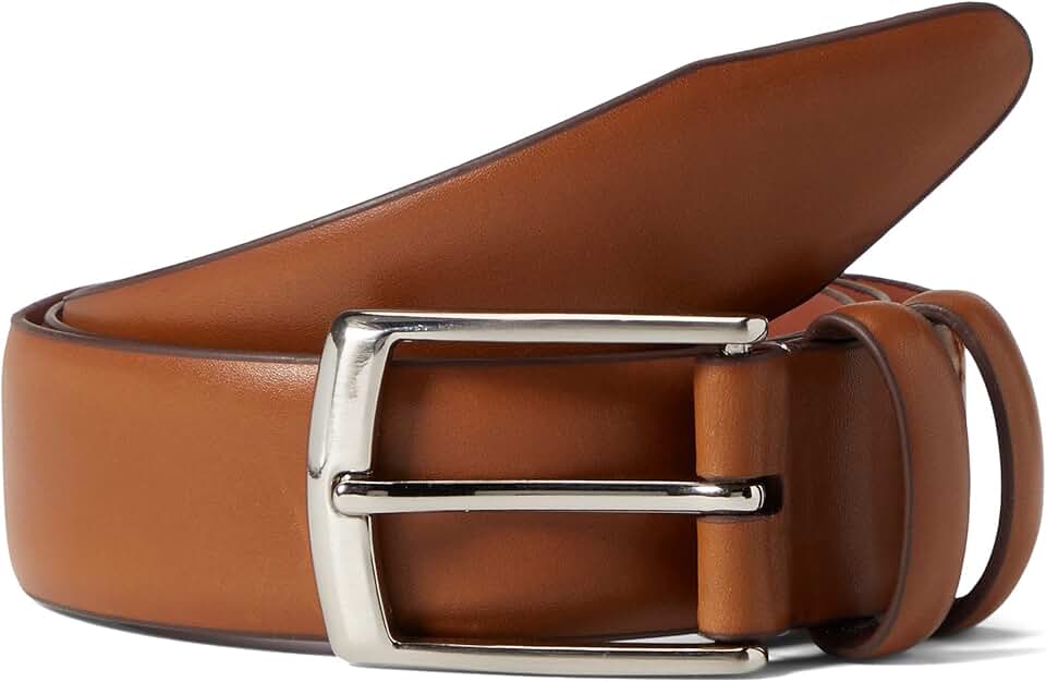 Men's Feathered Edge Italian Leather Belt