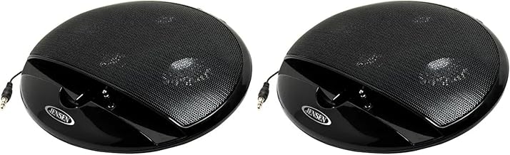 Portable stereo speakers for music devices, black, pack of 2