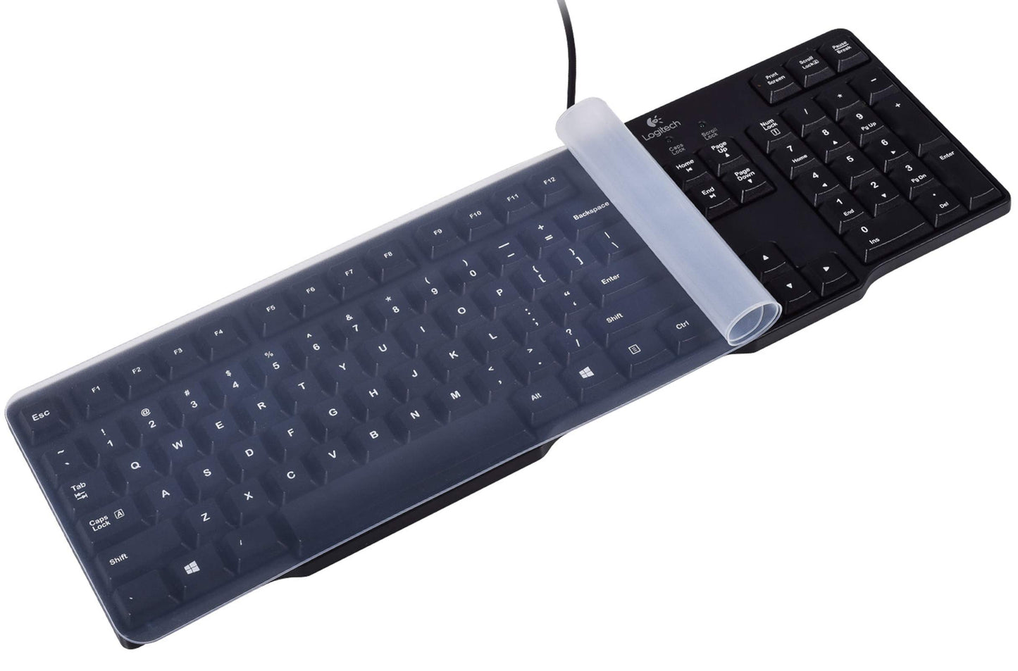 Clear Waterproof Silicone Keyboard Cover for Standard Size PC