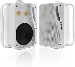 Outdoor 3.5-Inch Waterproof Wall Mount Speakers, 200W Pair