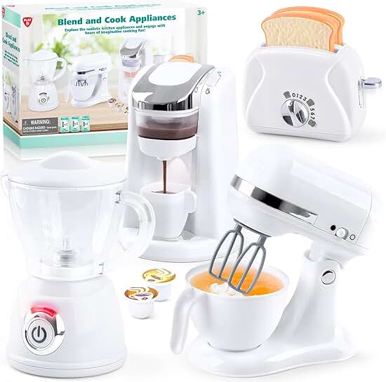 Kids Play Kitchen Set with Appliances for Ages 4-8