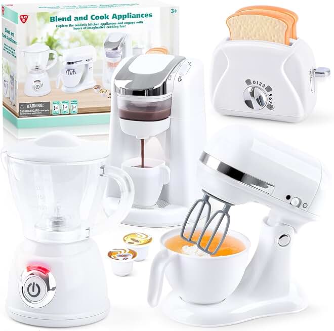Kids Play Kitchen Set with Appliances for Ages 4-8