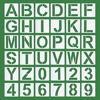 10-Inch Letter and Number Stencil Set, 36 Pieces