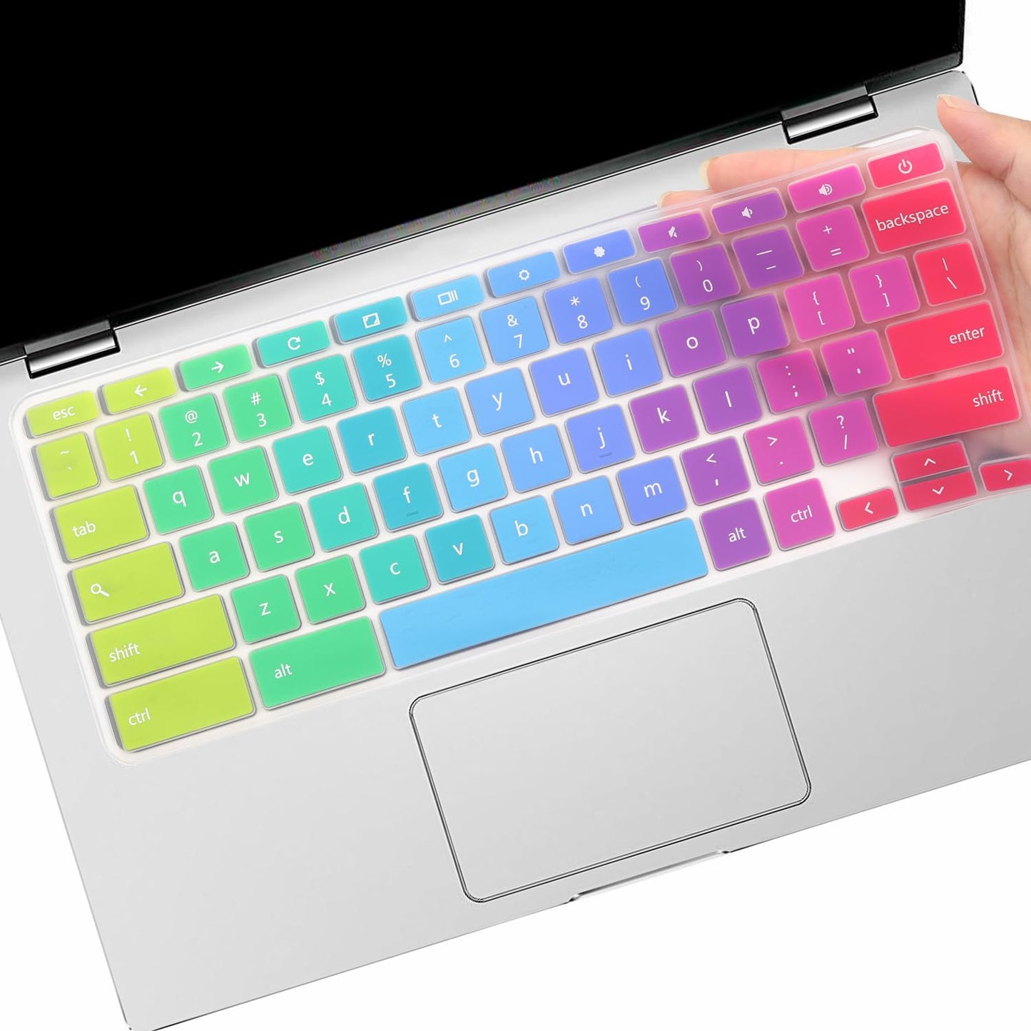 Rainbow Keyboard Cover for Chromebook 11.6, 13.3, 14