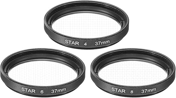 37mm Star Lens Filter 3-Pack for Night and Glass Photography