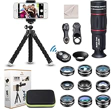 15-in-1 Smartphone Camera Lens Kit with Tripod and Remote