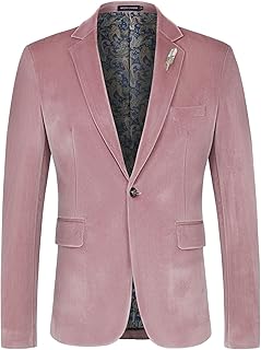 Slim Fit Velvet Blazer for Men for Formal Events
