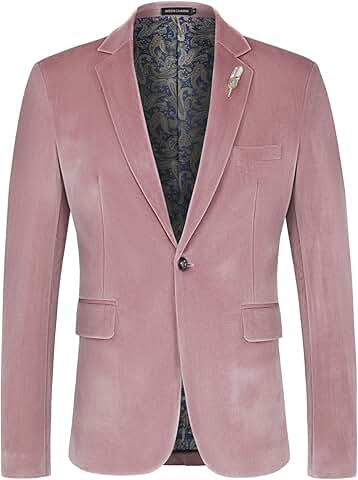 Slim Fit Velvet Blazer for Men for Formal Events