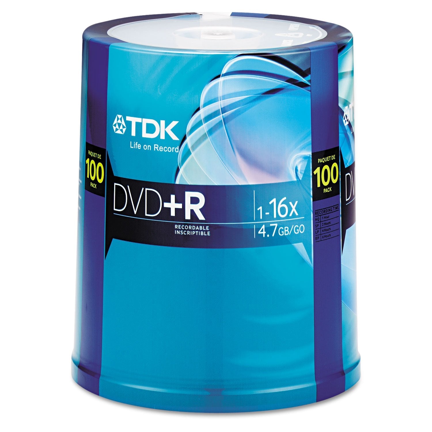 16X DVD+R 100PK Spindle