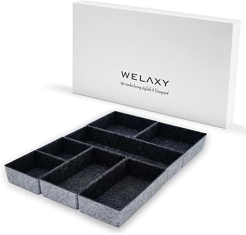 Deluxe 7-Piece Multi-Purpose Drawer Organizer Set