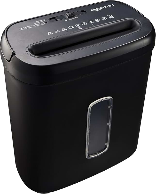8-Sheet Cross Cut Paper and Credit Card Shredder