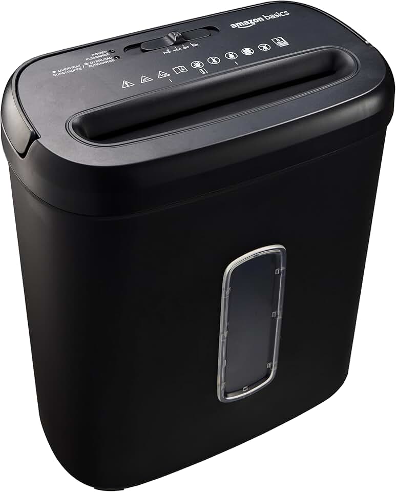 8-Sheet Cross Cut Paper and Credit Card Shredder