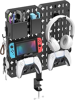 7-in-1 Clamp-on Desk Pegboard for Storage and Organization
